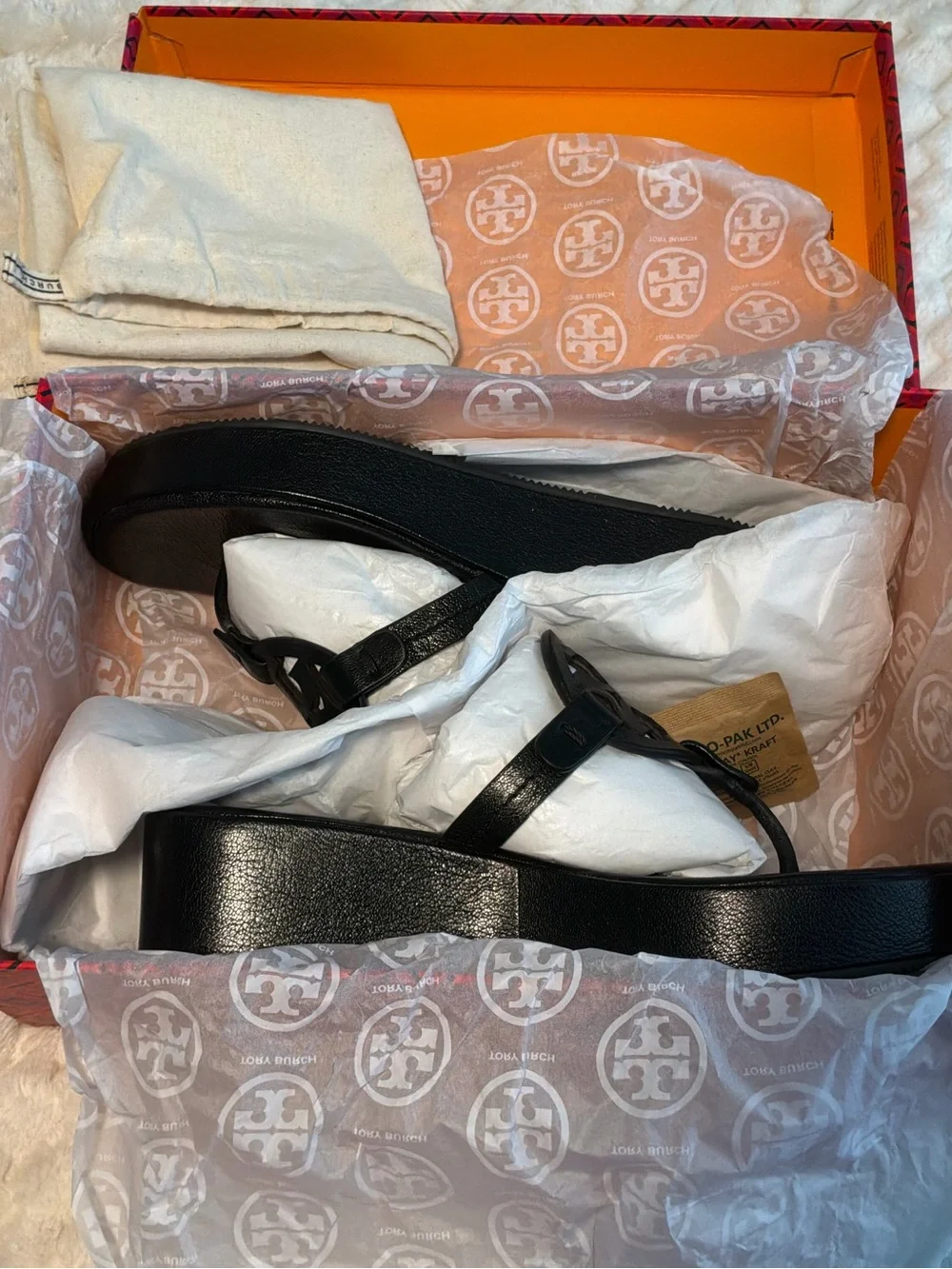 Tory Burch Perfect Black Miller Wedge Sandals
